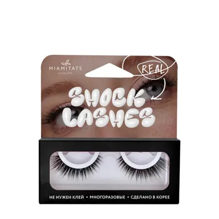 MIAMITATS Ресницы накладные многоразовые / SHOCK LASHES REAL 1 шт - 1