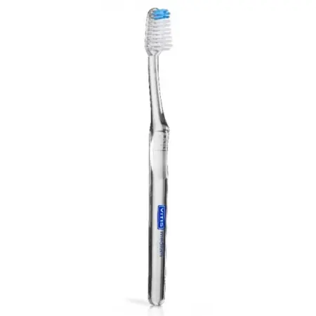 DENTAID Щётка зубная в твердой упаковке Vitis Medium + Зубная паста Vitis Whitening 15 мл - 7