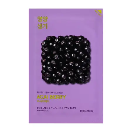 HOLIKA HOLIKA Маска тканевая витаминизирующая Пьюр Эссенс, ягоды асаи / Pure Essence Mask Sheet Acai Berry 23 мл - 1