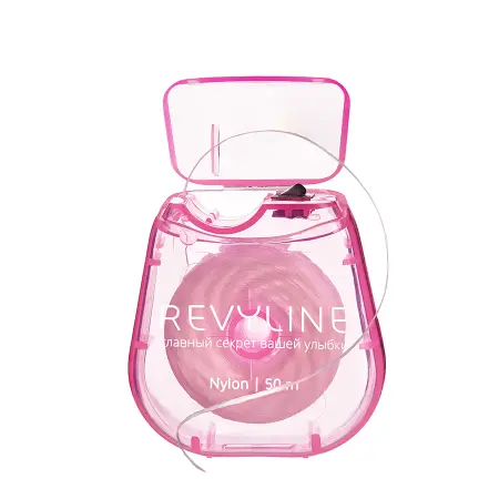 REVYLINE Нить зубная вощеная, нейлон, 50 м, розовая / Bubble Gum - 3