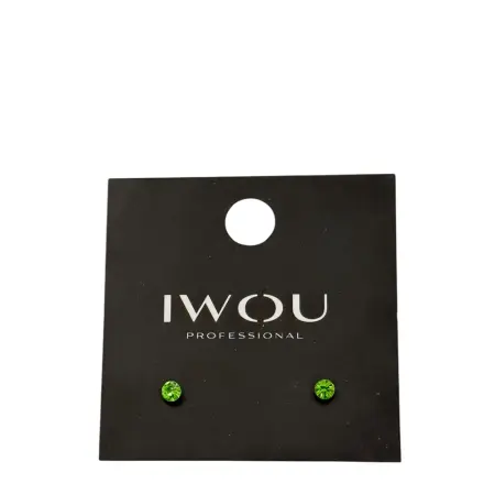 IWOU PROFESSIONAL Серьги гвоздики IWOU молодая трава 4мм - 1