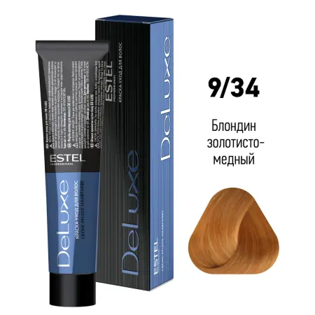 ESTEL PROFESSIONAL 9/34 краска для волос, блондин золотисто-медный / DELUXE 60 мл - 2