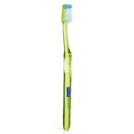 DENTAID Щётка зубная в твердой упаковке Vitis Medium + Зубная паста Vitis Whitening 15 мл - 8