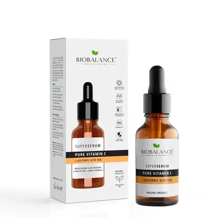 BIOBALANCE Сыворотка для лица с витамином С 10% / SUPER SERUM PURE VITAMIN C L-ASCORBIC ACID 10% 30 мл - 2