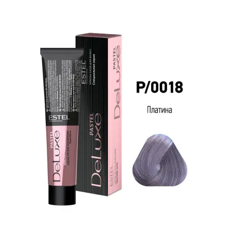 ESTEL PROFESSIONAL P/0018 краска для волос, платина / DE LUXE NOIR PASTEL 60 мл - 2