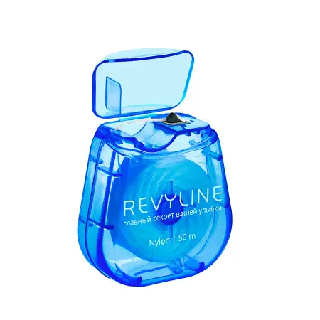 REVYLINE Нить зубная вощеная, нейлон, 50 м, синяя / Revyline - 6