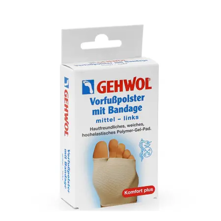 GEHWOL Подушка защитная под плюсну из гель-полимера и бандажа, левая / Gehwol 1 шт - 3