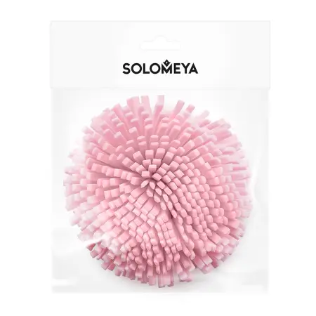 SOLOMEYA Мочалка спонж для тела, розовая / Bath Sponge pink 1 шт - 2