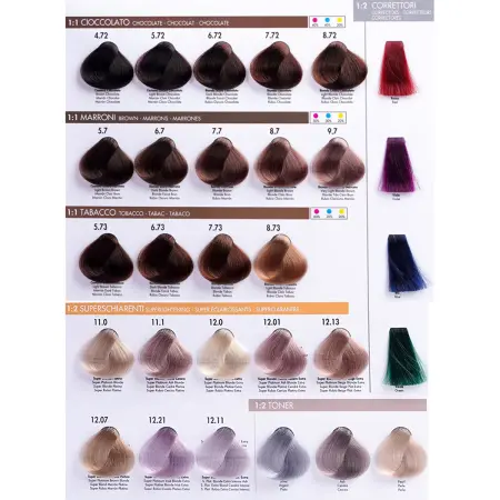 DIKSON 8AC краска для волос тёплый коричневый 8/44 / Dikson Color 120 мл - 6