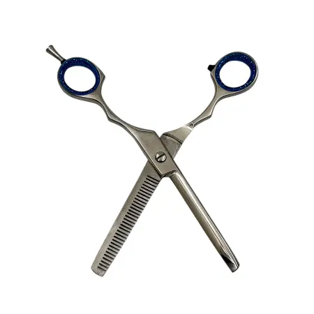 IWOU PROFESSIONAL Ножницы парикмахерские филировочные 6,0 с бирюзовыми ручками - 5
