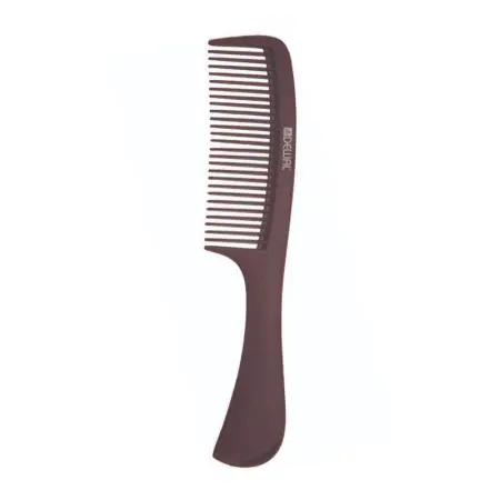 DEWAL PROFESSIONAL Расческа рабочая Carbon Bordo с ручкой, антистатик 20,5 см - 2