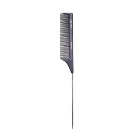 DEWAL PROFESSIONAL Расческа рабочая Nano, с металлическим хвостиком, антистатик (черная) 21,5 см - 2