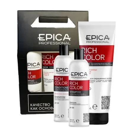 EPICA PROFESSIONAL Набор для окрашенных волос (шампунь 300 мл + кондиционер 300 мл + маска 250 мл) Rich Color - 2