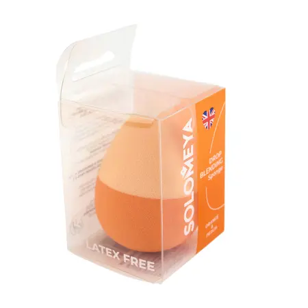 SOLOMEYA Спонж для макияжа капля, Orange&Peach / Solomeya Drop blending sponge Orange&Peach 1 шт - 2