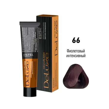 ESTEL PROFESSIONAL 66 краска для волос, фиолетовый интенсивный / DE LUXE HIGH FLASH 60 мл - 2