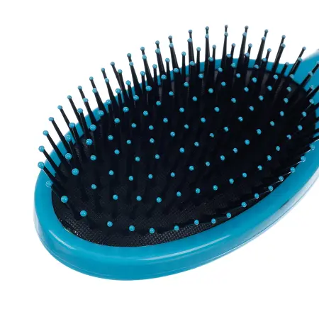 DEWAL BEAUTY Щетка массажная Голубая лагуна с нейлоновым штифтом, овальная - 3
