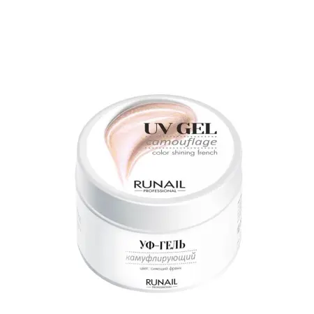 RUNAIL УФ-гель камуфлирующий, сияющий френч 30 гр - 1