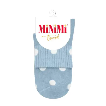 MINIMI Носки женские с высокой резинкой в горошек Blu Сhiaro 39-41 / MINI TREND 4209 - 1