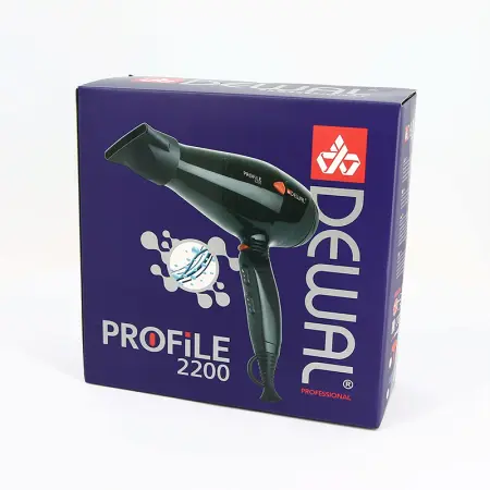 DEWAL PROFESSIONAL Фен Profile 2200 черный, ионизация, 2 насадки, 2200 Вт - 4