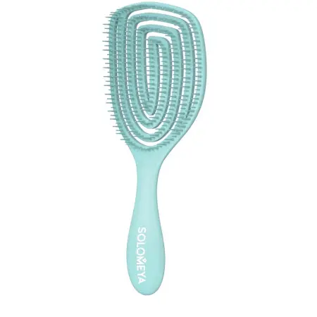 SOLOMEYA Расческа для сухих и влажных волос с ароматом жасмина MZ0011 / Wet Detangler Brush Oval Jasmine - 1