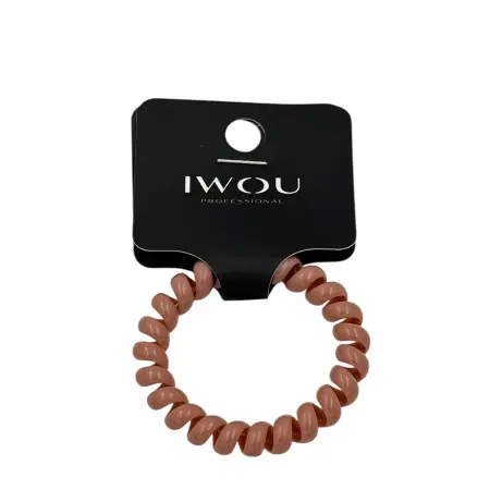 IWOU PROFESSIONAL Резинка пружинка Глянец розово-бежевая 1шт - 1