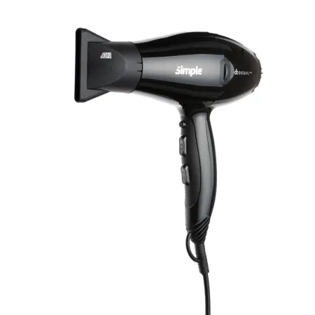 DEWAL PROFESSIONAL Фен Simple черный, ионизация, 2 насадки, 2000 Вт - 5