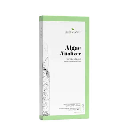 BIOBALANCE Ампулы для лица с экстрактом зеленой водоросли 3% / SUPER AMPOULE ALGAE VITALITY GREEN CAVIAR EXTRACT 3% 10*2 мл - 1