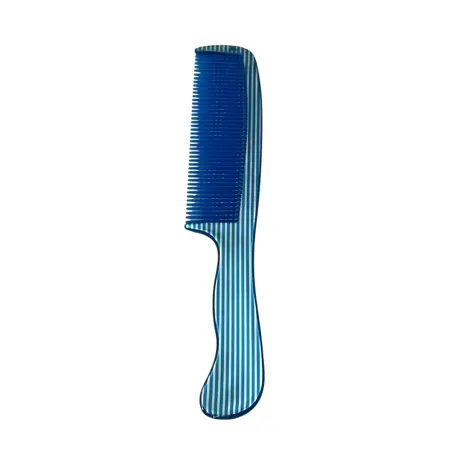 IWOU PROFESSIONAL Расческа с ручкой голубая с серебром 22см/SHUMEIJIA - 1