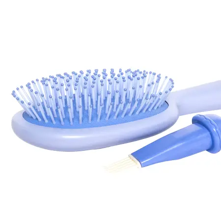 SOLOMEYA Расческа массажная для волос милый мишка, голубая / Cute Bear Massage Hair Brush Blue - 5