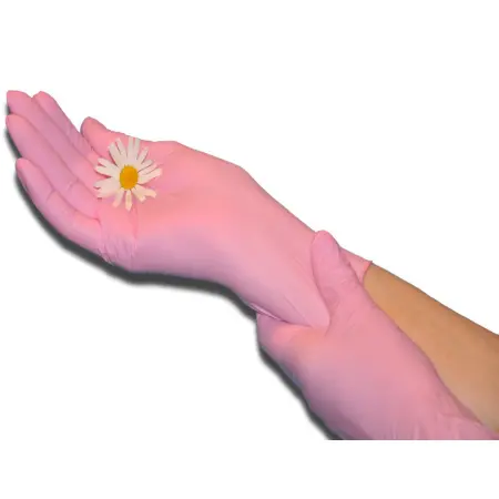 ECOLAT Перчатки нитриловые, розовые, размер XS / Pink EcoLat 100 шт - 4