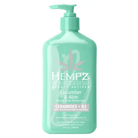 HEMPZ Молочко для тела с церамидами и В3 Огурец и Алое / Beauty Actives Cucumber & Aloe Moisturizer 500 мл - 1