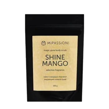 Скраб мерцающий, манго, мандарин, бергамот / Shine mango magical glow MiPASSiON 250 гр