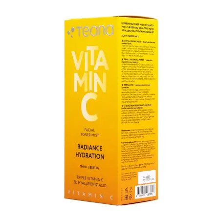 TEANA Тоник-мист для лица сияние и увлажнение / Teana VITAMIN C 100 мл - 4