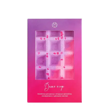 MIPASSIONcorp Бомбочка для ванны вафля, дикая ягода / MiPASSiON 140 гр - 1
