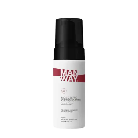 MAN WAY Пенка для очищения лица и бороды / FACE&BEARD CLEANSING FOAM 160 мл - 1