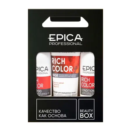 EPICA PROFESSIONAL Набор для окрашенных волос (шампунь 300 мл + кондиционер 300 мл + маска 250 мл) Rich Color - 1