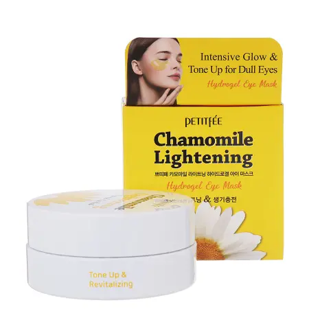 PETITFEE Патчи гидрогелевые осветляющие для области вокруг глаз / Chamomile Lightening Hydrogel Eye Mask 60 шт - 4