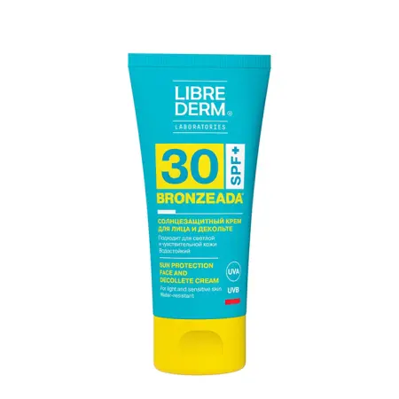 LIBREDERM Крем солнцезащитный для лица и зоны декольте SPF50 / BRONZEADA 50 мл - 1