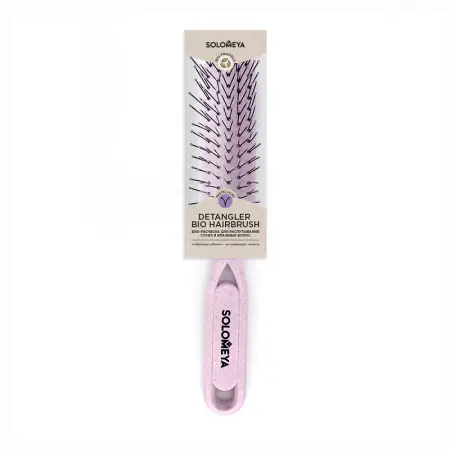 SOLOMEYA Расческа для распутывания волос, пастельно-сиреневая / Detangler Hairbrush for Wet & Dry Hair Pastel Lilac - 2