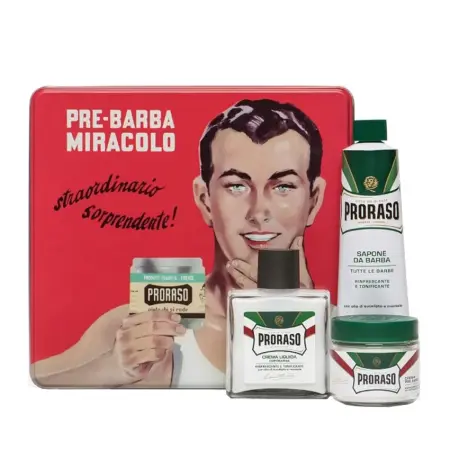 PRORASO Набор для бритья (крем 100 мл, крем 150 мл, бальзам 100 мл) GINO - 4