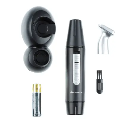 DEWAL PROFESSIONAL Машинка для стрижки в носу и ушах, 2 ножевых блока (черная) - 9