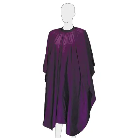 DEWAL PROFESSIONAL Пеньюар для стрижки Палитра, полиэстер, на крючках, фиолетовый 128х146 см - 2