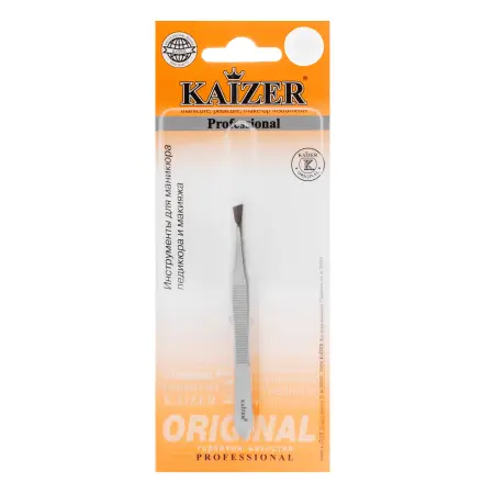 KAIZER Пинцет для бровей, скошенный, матовый - 4