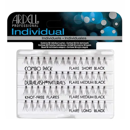 ARDELL Пучки ресниц безузелковые комбинированные, черные / Duralash Naturals Knot-Free Flairs Combo Pack Black - 1
