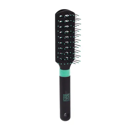 DEWAL BEAUTY Щетка продувная Бирюза с нейлоновым штифтом, прямоугольная 9 рядов - 1
