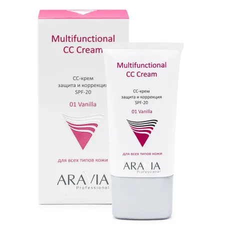 ARAVIA Professional СС-крем защитный SPF-20 / Multifunctional CC Cream, Vanilla 01 50 мл - 2