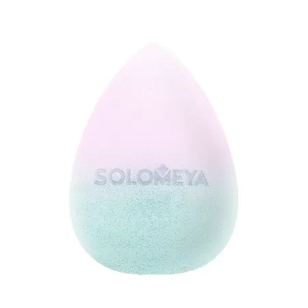 SOLOMEYA Спонж косметический для макияжа меняющий цвет, в упаковке-яйцо / Color Changing blending sponge Blue-pink 1 шт - 2