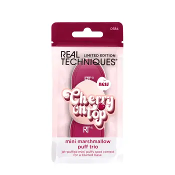 Набор мини-пуховок для макияжа / Real Techniques Cherry On Top Mini Marshmallow Puff Trio