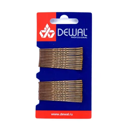 DEWAL PROFESSIONAL Невидимки бронза, волна 50 мм, 60 шт/уп (на блистере) - 2