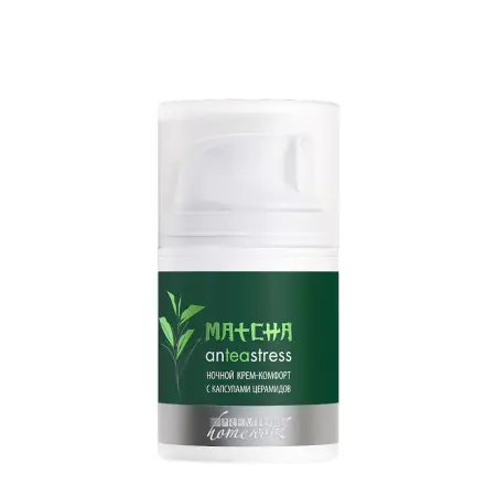 PREMIUM Крем-комфорт ночной для лица с капсулами церамидов / MATCHA anTEAstress 50 мл - 1